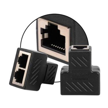 Adaptador Duplicador Para Cabo De Rede Fêmeas Entradas Rj45