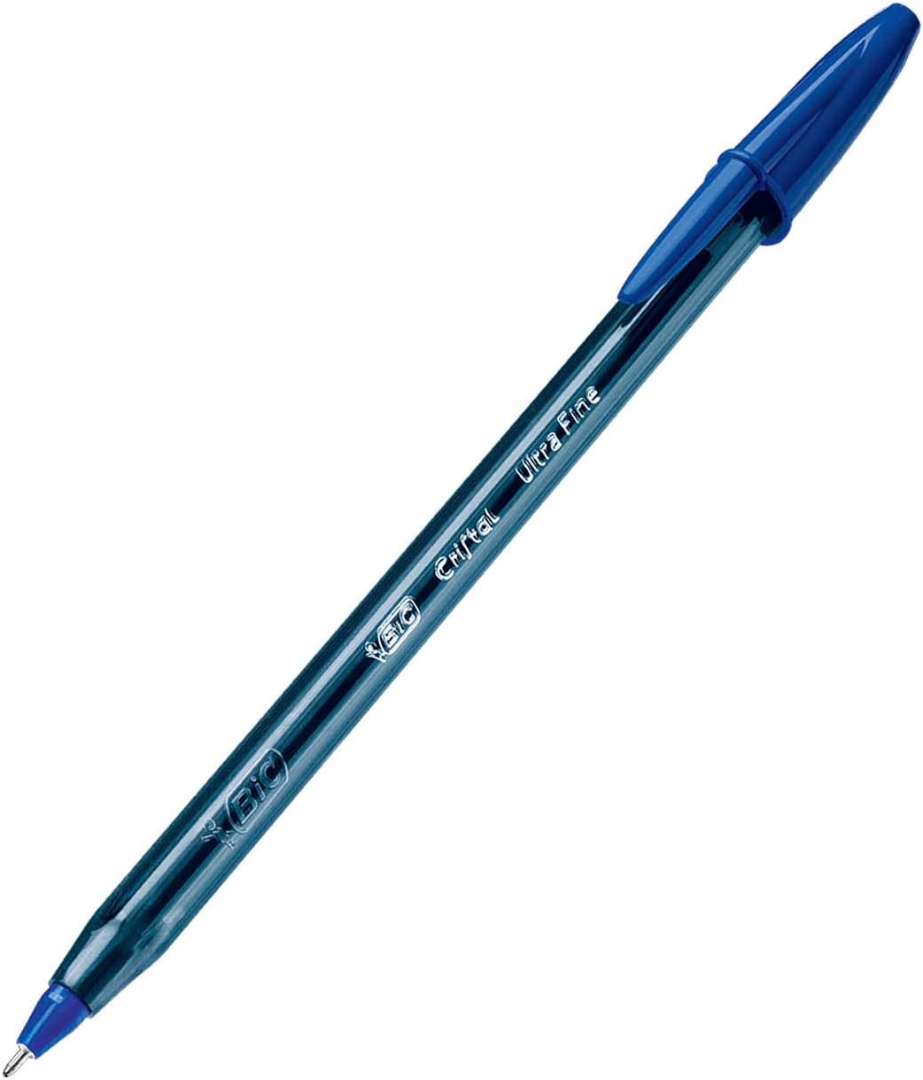 Caneta Esferográfica BIC Cristal Precisão e Suavidade, Azul, Ponta Ultra Fina, 0.7mm