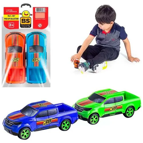 Kit 2 Carrinho Pick-up De Brinquedo Infantil Na Solapa BS Toys U / UNICA