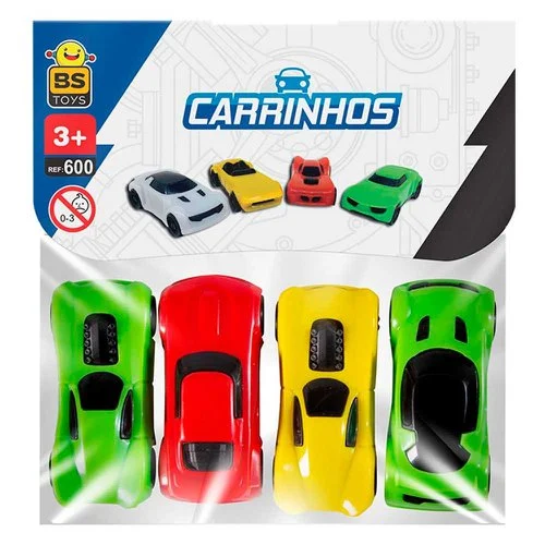 Kit Com 4 Carrinhos Infantil Roda Livre Cores Variadas U / UNICA