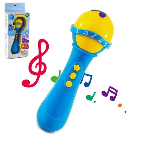 Microfone Musical Com Luzes Infantil Colorido Brinquedo Baby U 