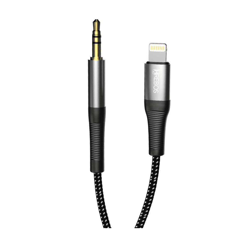 Cabo de áudio Lightning para 3,5 mm, cabo auxiliar estéreo de iPhone para p2 compatível com iPhone 14/13/12/11/XR/XS/X/8/7/6 Plus/SE 2