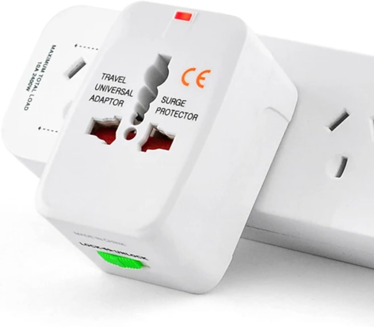 Adaptador De Tomada Universal Com Travas E Led Rhayner - Benjamim Multifuncional Com Carga Eficiente Compatível Com 150 Países Portátil Viagem Bivolt (110/220v) - Plugue Adaptador de energia