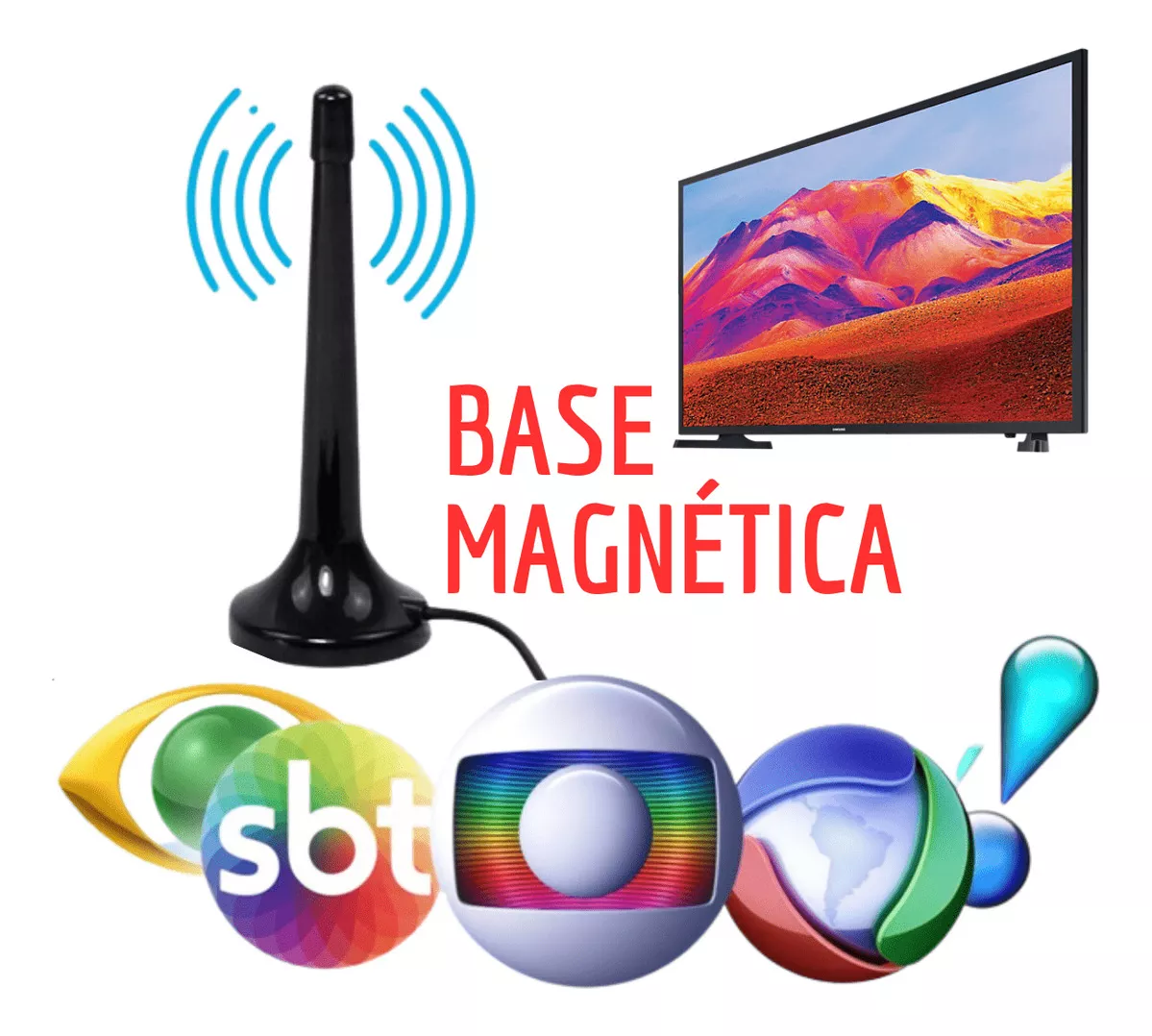 Antena Interna Tv Digital Uhf Hdtv 4k 3 Metros Ka1096 Kapbom